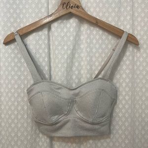 Gilly Hicks Ribbed Bustier Bra Top